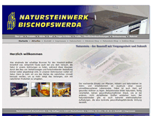 Tablet Screenshot of naturstein-bischofswerda.de
